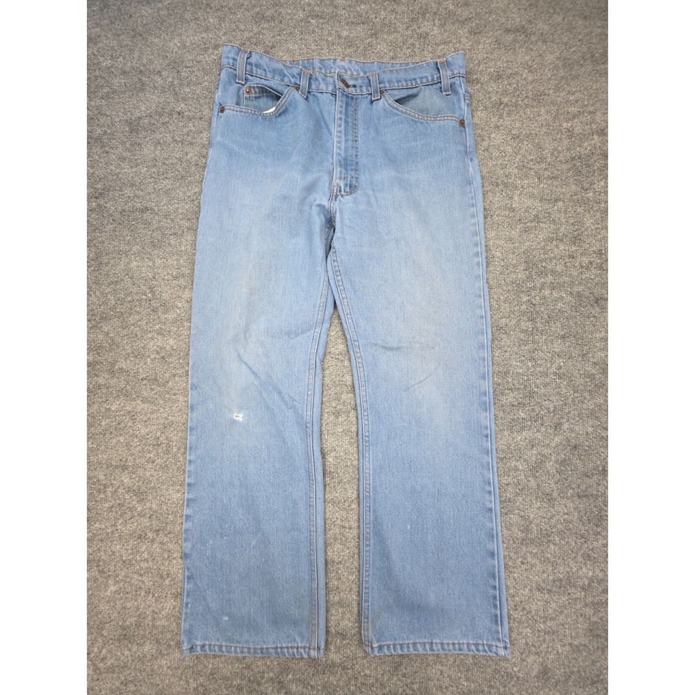 Vintage Levis 517 Bootcut Jeans Mens 36x30 (Fits 34x28) Orange Tab USA 80s